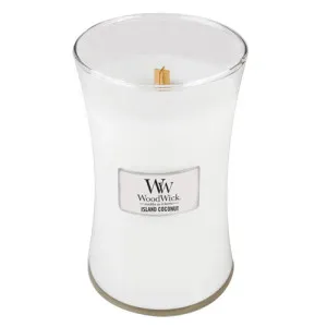 WoodWick Island Coconut duftlys med trævæge 609,5 g