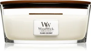 WoodWick Island Coconut duftlys med trævæge 453,6 g