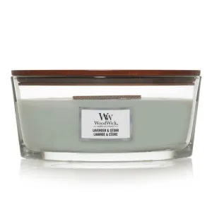 WoodWick Lavender & Cedar duftlys med trævæge 453,6 g