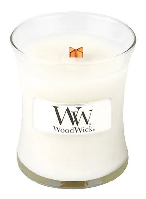 WoodWick Linen duftlys med trævæge til kvinder