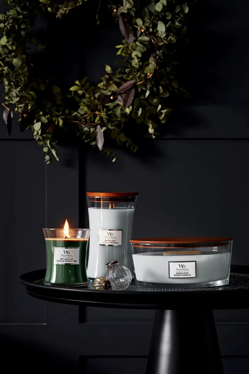 Magnolia Birch duftlys med trævæge 453,6 g