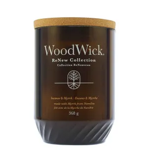 WoodWick ReNew Incense & Myrrh stor lys 368 g