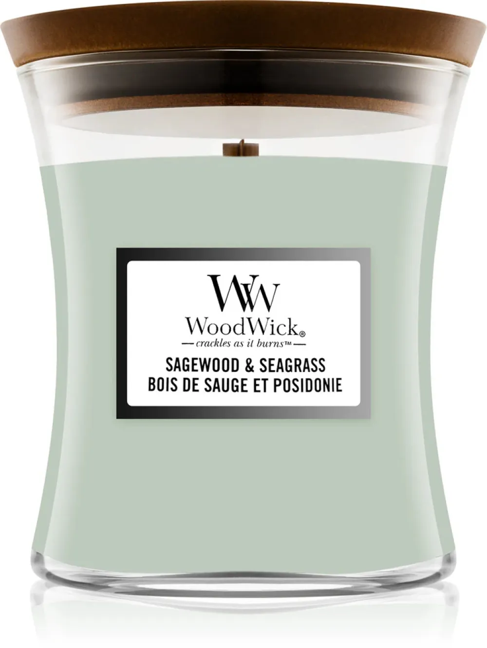 Sagewood & Seagrass duftlys med trævæge 275 g