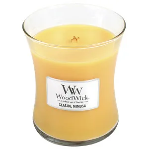 WoodWick Seaside Mimosa duftlys med trævæge 275 g