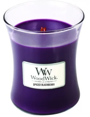 WoodWick Spiced Blackberry duftlys med trævæge til kvinder