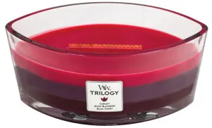 WoodWick Trilogy Sun Ripened Berries duftlys med trævæge 453,6 g
