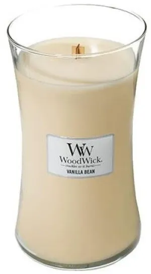 WoodWick Vanilla Bean duftlys med trævæge 609,5 g