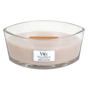 WoodWick Vanilla & Sea Salt duftlys med trævæge 453,6 g