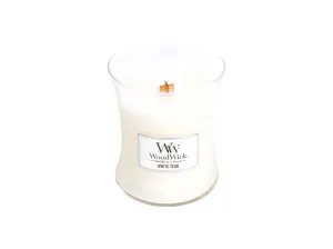 WoodWick White Teak duftlys med trævæge til kvinder
