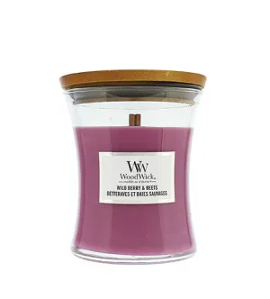 WoodWick Wild Berry & Beets duftlys med trævæge til mænd
