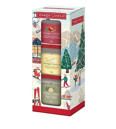 Holiday Party votivlys i glas 3x37 g