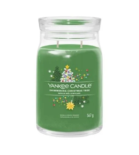 Shimmering Christmas Tree signature-stearinlys stort 567 g