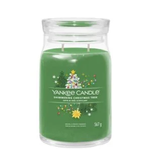 Yankee Candle Shimmering Christmas Tree signature-stearinlys stort 567 g