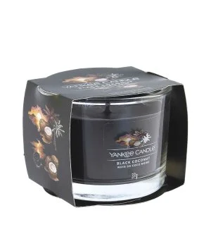Yankee Candle Black Coconut votivlys i glas 37 g