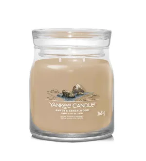 Yankee Candle Amber & Sandalwood signature lys mellem 368 g