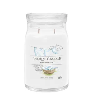 Yankee Candle Clean Cotton signature stearinlys stor 567 g