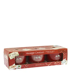 Yankee Candle Letters To Santa votivlys i glas 3 x 37 g