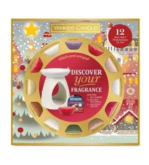 Yankee Candle Passport to the Holidays gaveæske aromalampe + duftvoks 12x22 g
