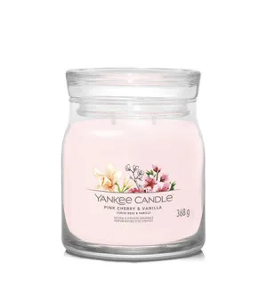 Yankee Candle Pink Cherry & Vanilla signature lys mellem 368 g