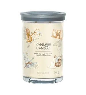 Yankee Candle Soft Wool & Amber signature tumbler stor 567 g
