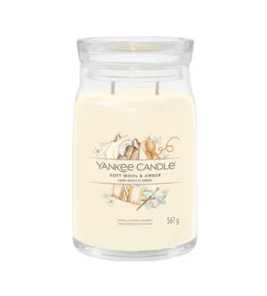 Yankee Candle Soft Wool & Amber signatur duftlys stor 567 g