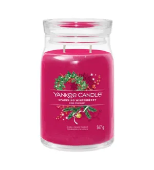 Yankee Candle Sparkling Winterberry signature stearinlys stor 567 g