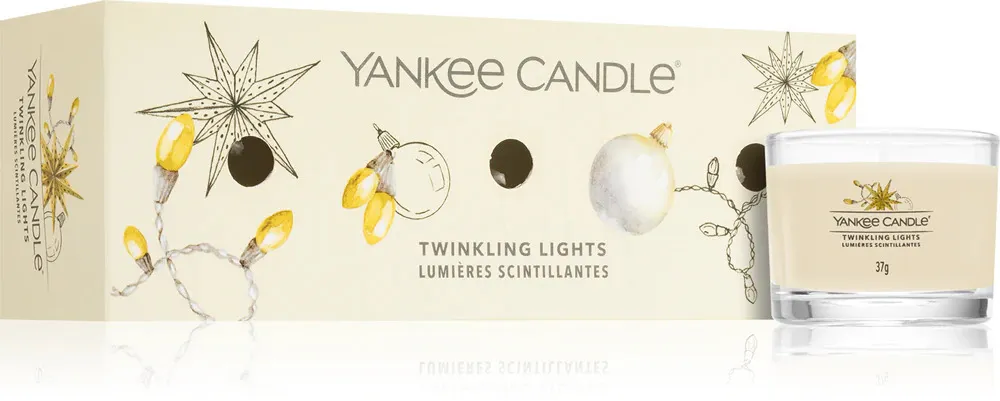 Twinkling Lights votivlys i glas 3 x 37 g 3x37 g
