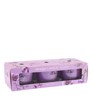 Yankee Candle Wild Orchid votivlys i glas 3 x 37 g