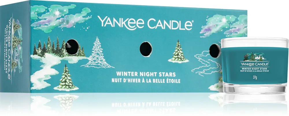 Winter Night Stars votivlys i glas 3 x 37 g 3x37 g