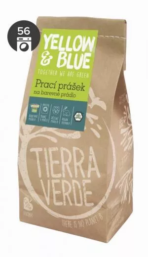 Tierra Verde Vaskepulver til farvet vasketøj (papirpose 850 g)