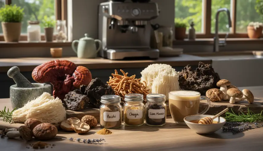 # Adaptogene svampe i køkkenet som reishi, lion's mane og cordyceps