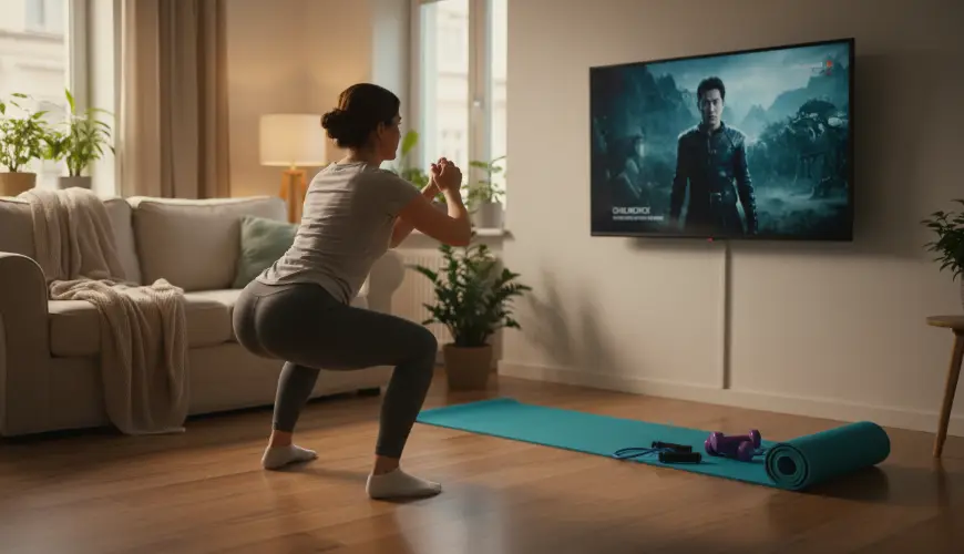 Træning foran tv'et hjælper dig med at holde dig i form uden fitnesscenter