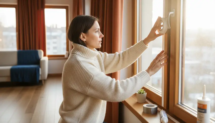 # Effektiv forberedelse af lejlighed til vinter med tætning og gardiner