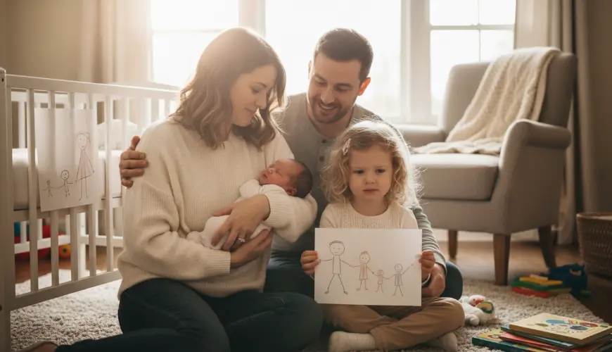 Sådan forbereder du et ældre søskende på en baby
