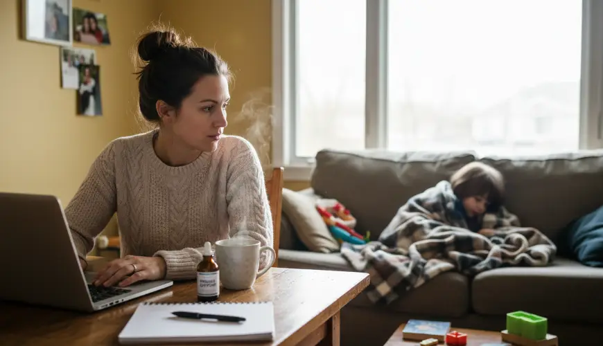 # Jak håndtere et sygt barn og arbejde på samme tid