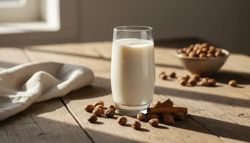 Tigernut mælk fra jordmandel er et plantebaseret alternativ uden nødder