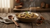 Duftende byggrød med skovkarlejohanner eller risotto af byggryn