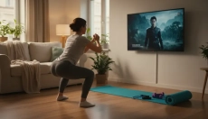 Træning foran tv'et hjælper dig med at holde dig i form uden fitnesscenter