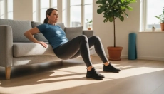 Hip thrust på sofaen som hjemmetræning for stærke baller