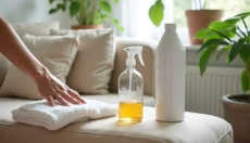 Hvordan man effektivt rengør en sofa og undgår dyre rengøringsmidler
