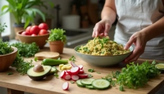 En forårssalat, der mætter, laver du nemt ved at tilføje proteiner og sunde fedtstoffer.