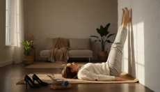 Yogastillinger til at lindre benene efter en dag i hæle