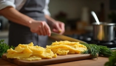 Oplev magien ved fritatnudler i en traditionel suppe