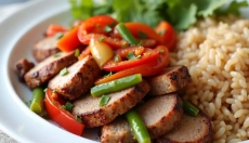 Hurtig frokost med svinekød for nem og lækker tilberedning