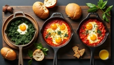 Shakshuka som en sund morgenmad, der mætter hele dagen