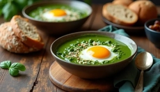 Spinat suppe som en sund frokost, du vil elske