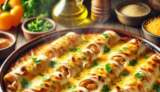 I ovnen bagte tortillas med kylling hører til blandt de bedste opskrifter.