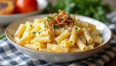 Bagt pasta med hytteost, den perfekte ret for hele familien