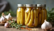 Syltede hvidløgsstængler lækre og praktiske til vinterbordet