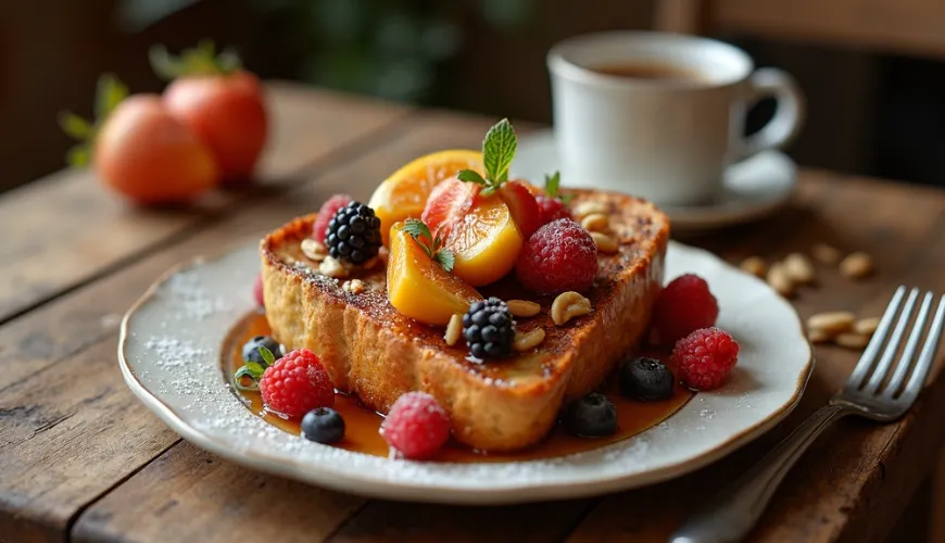 Prøv en nem opskrift på fransk toast lavet af julekage